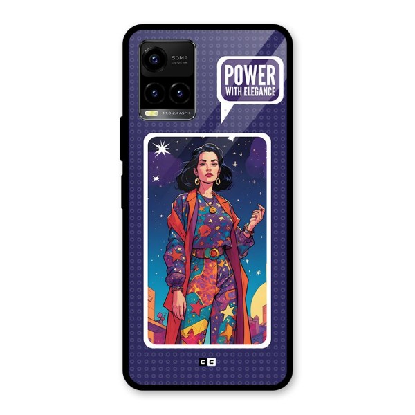 Power With Elegance Glass Back Case for Vivo Y21G