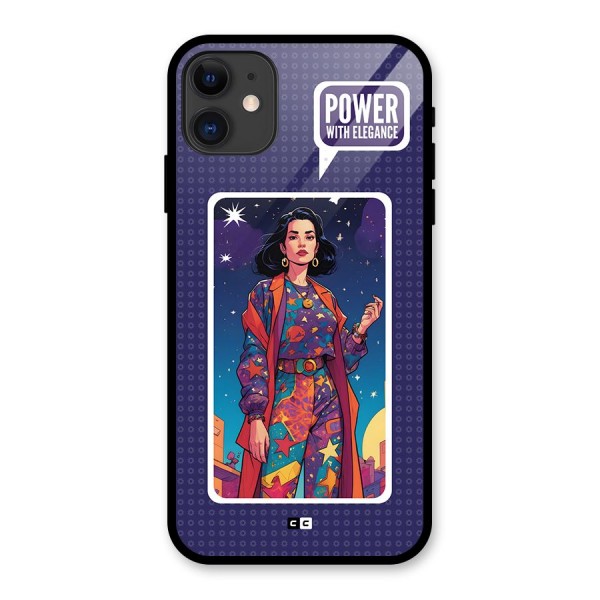 Power With Elegance Glass Back Case for iPhone 11