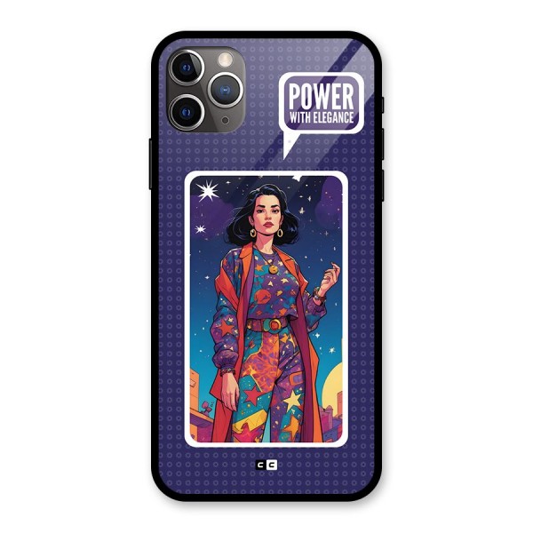 Power With Elegance Glass Back Case for iPhone 11 Pro Max