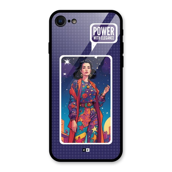 Power With Elegance Glass Back Case for iPhone 8