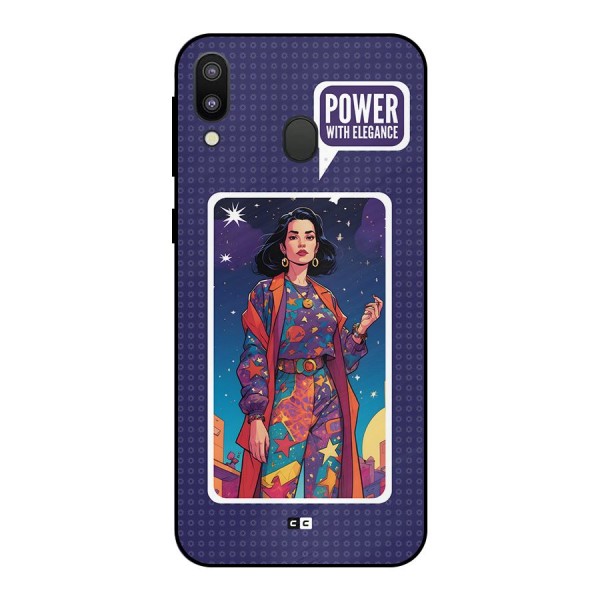 Power With Elegance Metal Back Case for Galaxy M20
