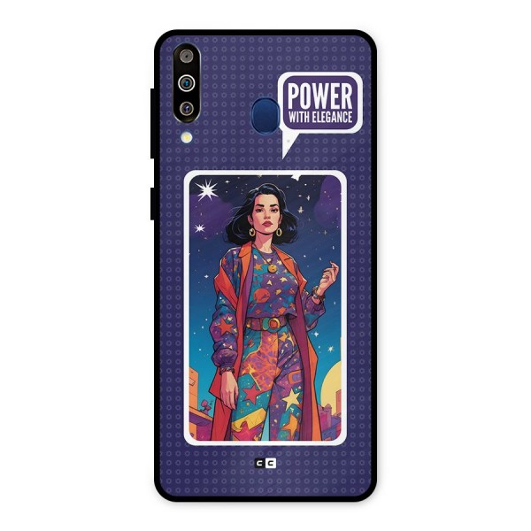 Power With Elegance Metal Back Case for Galaxy M30