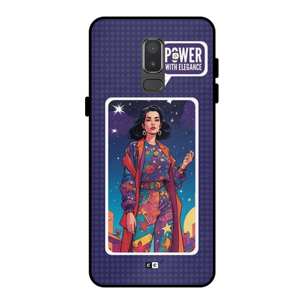 Power With Elegance Metal Back Case for Galaxy On8 (2018)