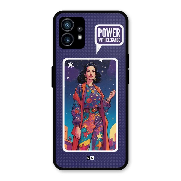 Power With Elegance Metal Back Case for Nothing Phone 1