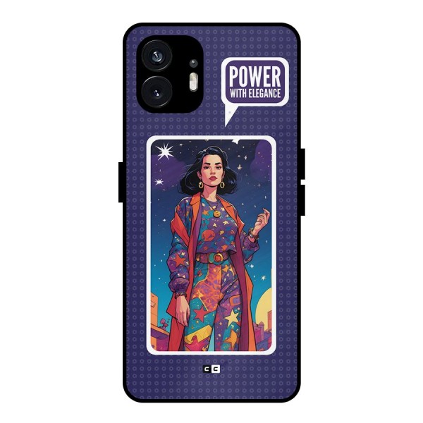 Power With Elegance Metal Back Case for Nothing Phone 2