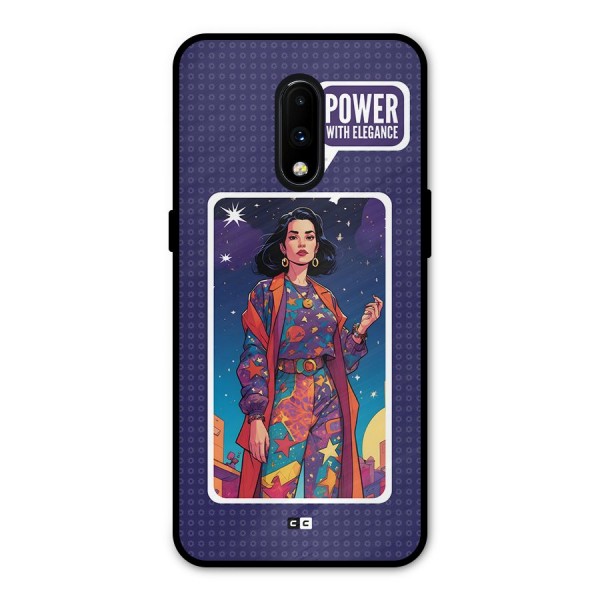 Power With Elegance Metal Back Case for OnePlus 7