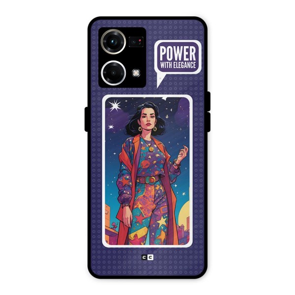 Power With Elegance Metal Back Case for Oppo F21s Pro 4G
