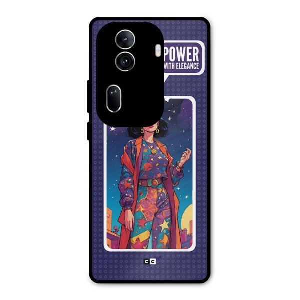 Power With Elegance Metal Back Case for Oppo Reno11 Pro 5G