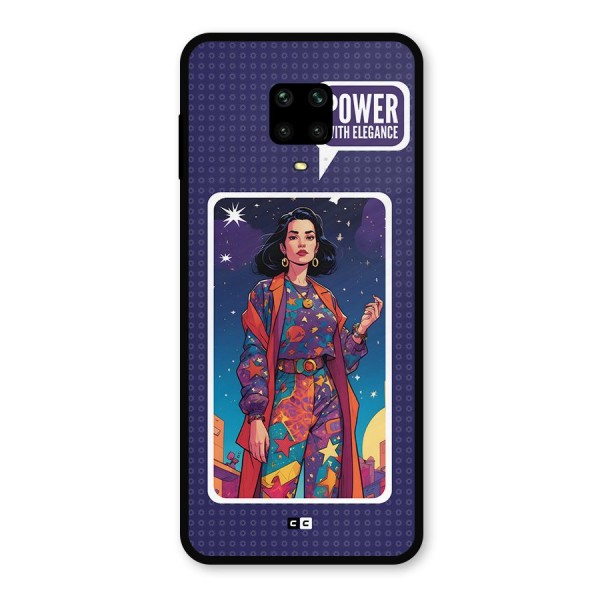 Power With Elegance Metal Back Case for Poco M2