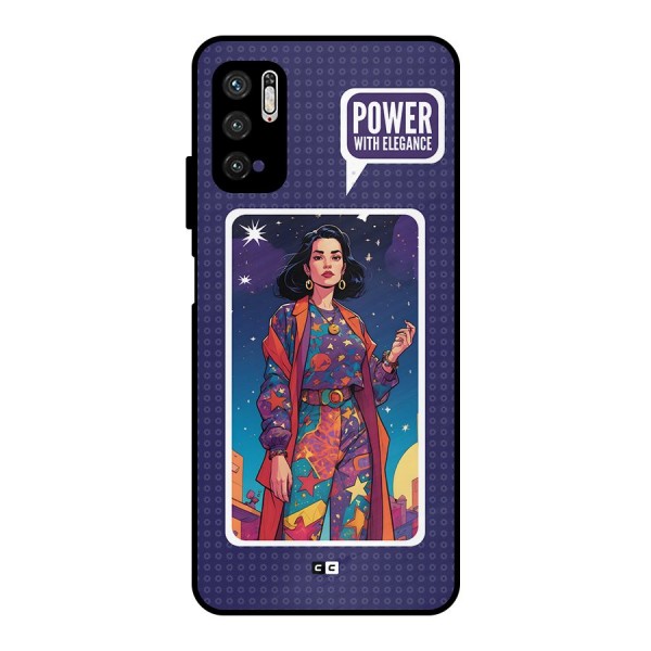 Power With Elegance Metal Back Case for Poco M3 Pro 5G