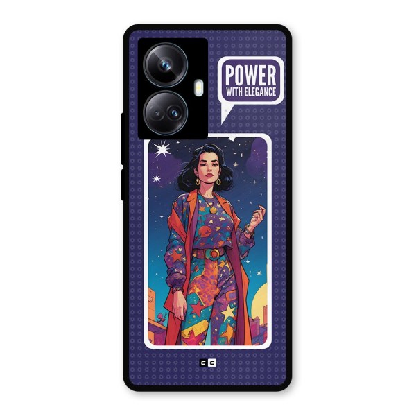 Power With Elegance Metal Back Case for Realme 10 Pro Plus