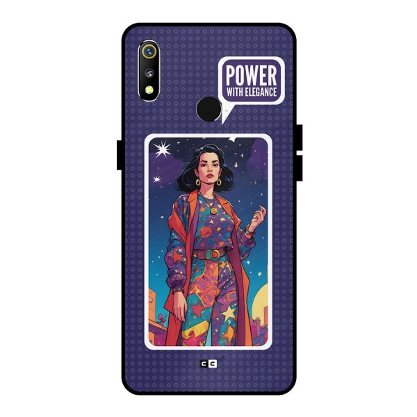 Power With Elegance Metal Back Case for Realme 3