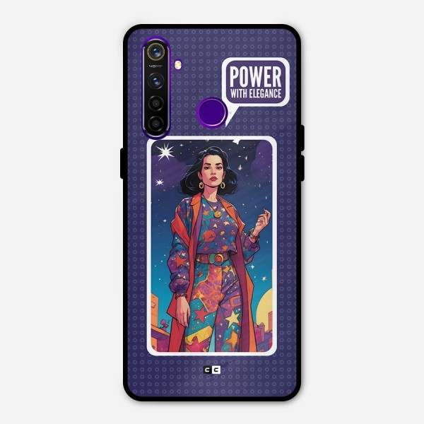 Power With Elegance Metal Back Case for Realme 5 Pro