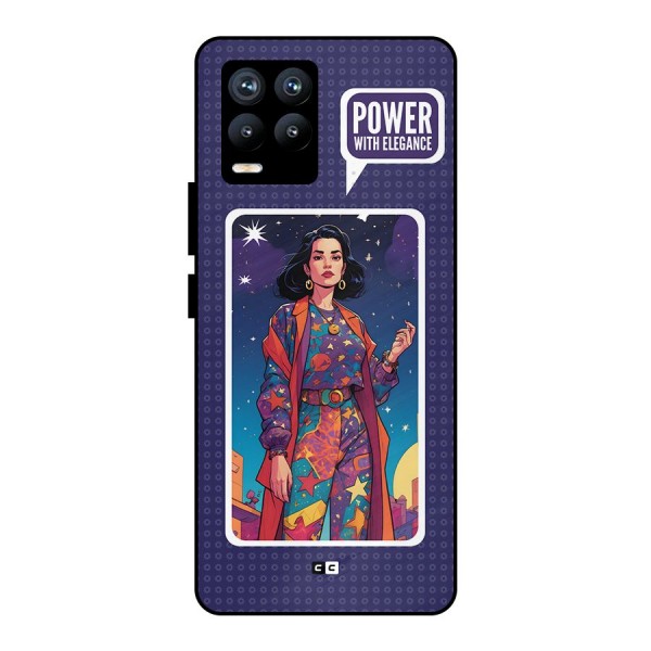 Power With Elegance Metal Back Case for Realme 8 Pro