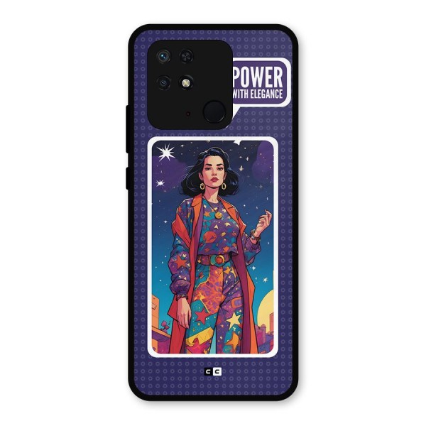 Power With Elegance Metal Back Case for Redmi 10 Power