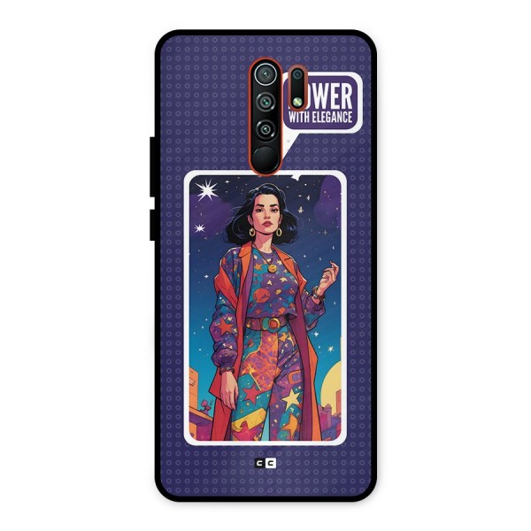 Power With Elegance Metal Back Case for Redmi 9 Prime