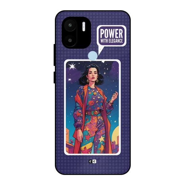Power With Elegance Metal Back Case for Redmi A1 Plus