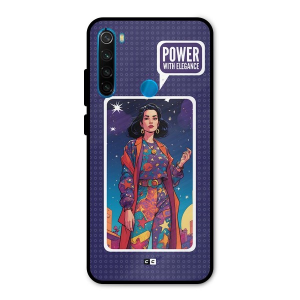 Power With Elegance Metal Back Case for Redmi Note 8