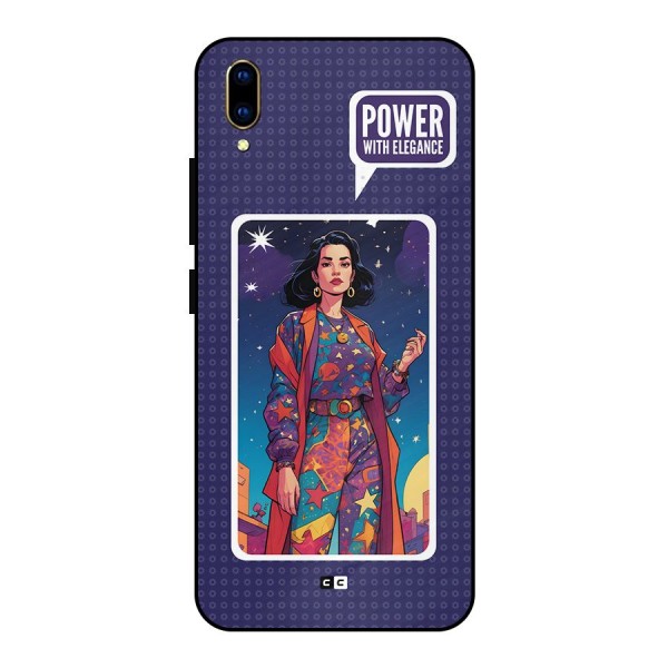 Power With Elegance Metal Back Case for Vivo V11 Pro