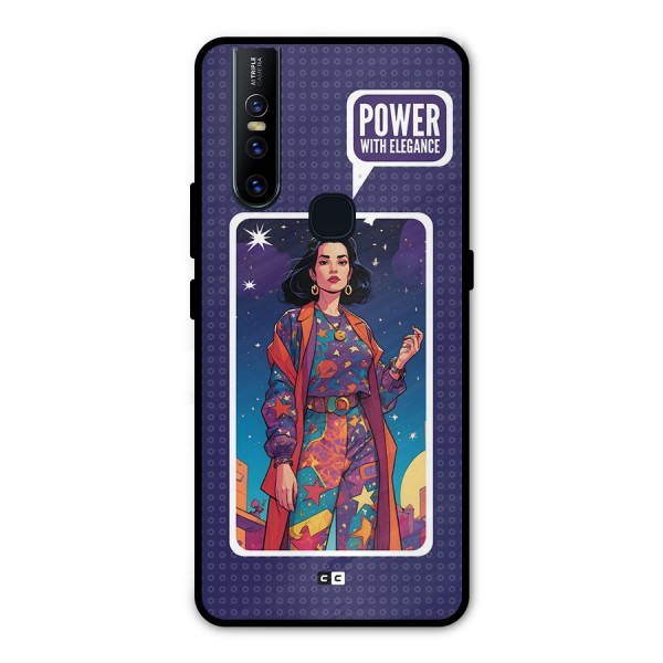 Power With Elegance Metal Back Case for Vivo V15