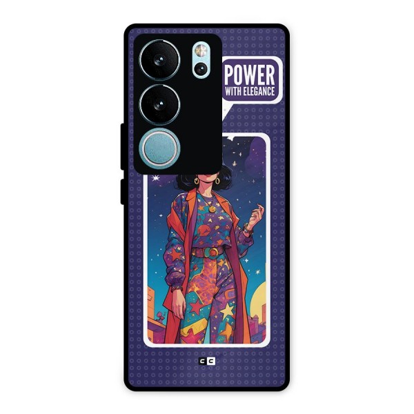 Power With Elegance Metal Back Case for Vivo V29
