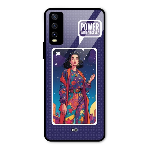 Power With Elegance Metal Back Case for Vivo Y20 2021