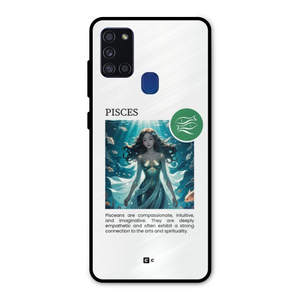 Precious Pisces Metal Back Case for Galaxy A21s