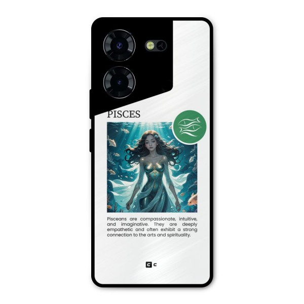 Precious Pisces Metal Back Case for Tecno Pova 5 Pro 5G
