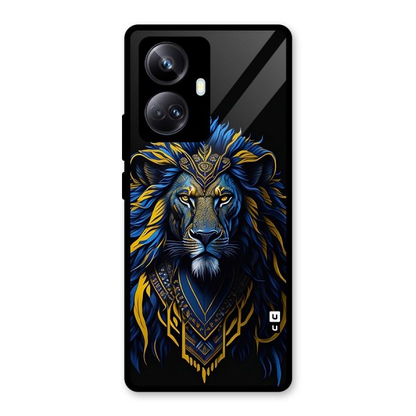 Premium Lion Abstract Portrait Art Glass Back Case for Realme 10 Pro Plus