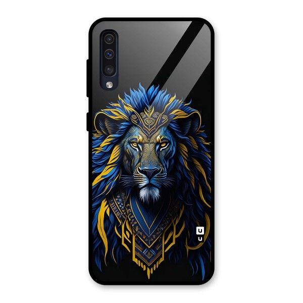 Premium Lion Abstract Portrait Art Glass Back Case for Galaxy A50