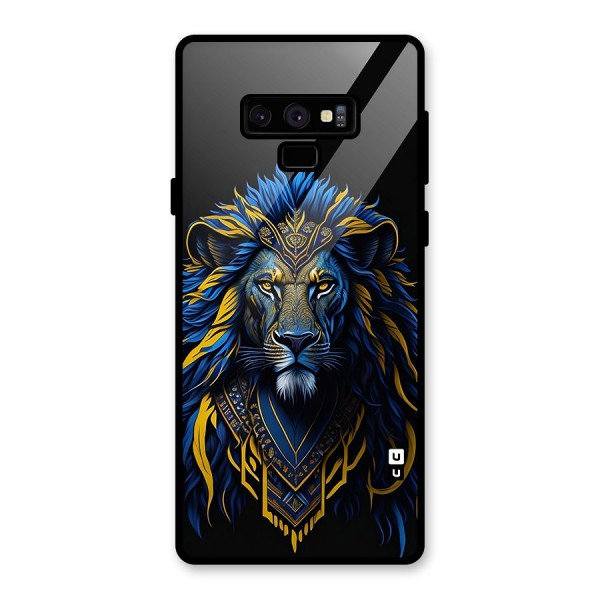 Premium Lion Abstract Portrait Art Glass Back Case for Galaxy Note 9