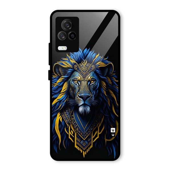 Premium Lion Abstract Portrait Art Glass Back Case for Vivo iQOO 7 Legend 5G