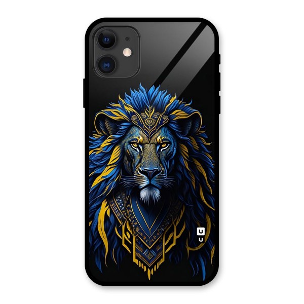 Premium Lion Abstract Portrait Art Glass Back Case for iPhone 11