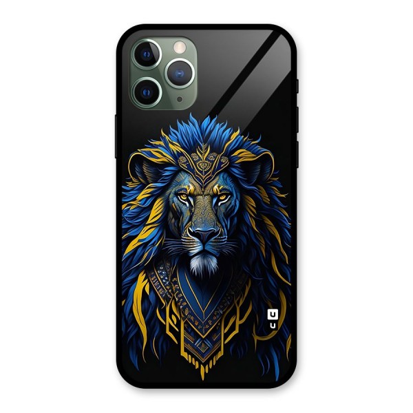 Premium Lion Abstract Portrait Art Glass Back Case for iPhone 11 Pro