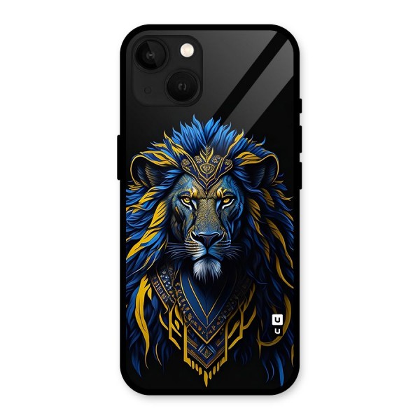 Premium Lion Abstract Portrait Art Glass Back Case for iPhone 13