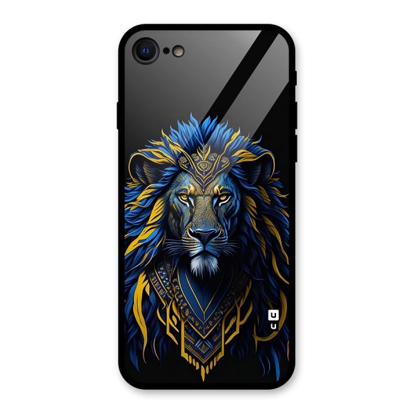 Premium Lion Abstract Portrait Art Glass Back Case for iPhone 7