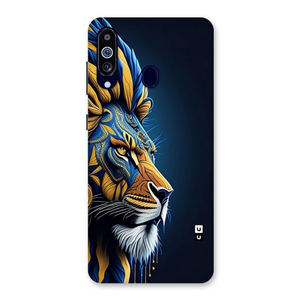 Premium Lion Abstract Side Art Back Case for Galaxy M40