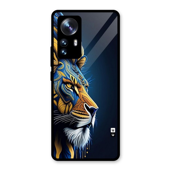 Premium Lion Abstract Side Art Glass Back Case for Xiaomi 12 Pro