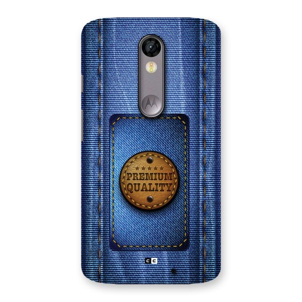 Premium Quality Denim Back Case for Moto X Force