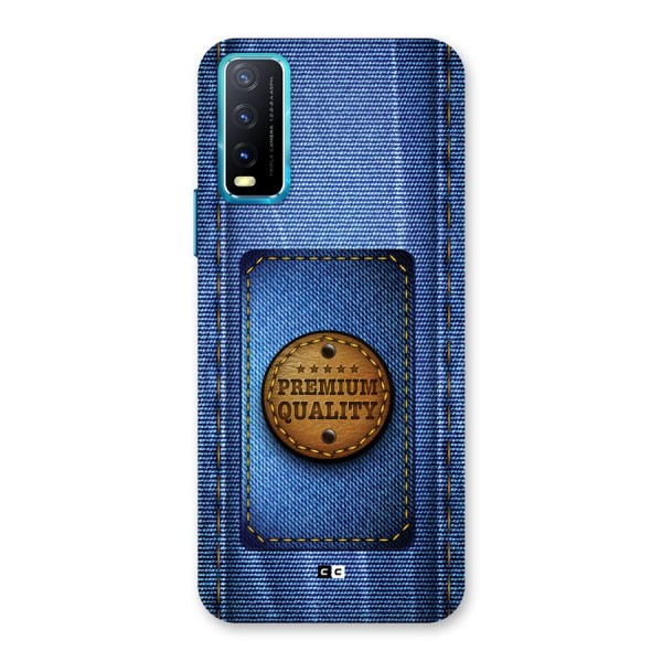 Premium Quality Denim Back Case for Vivo Y12s