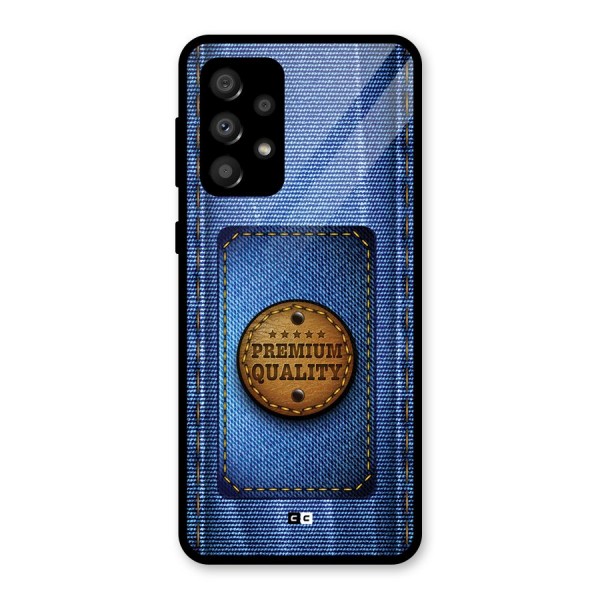 Premium Quality Denim Glass Back Case for Galaxy A32