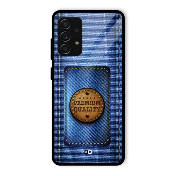 Premium Quality Denim Glass Back Case for Galaxy A53 5G