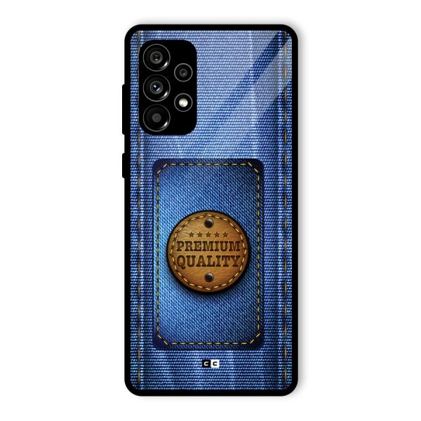 Premium Quality Denim Glass Back Case for Galaxy A73 5G