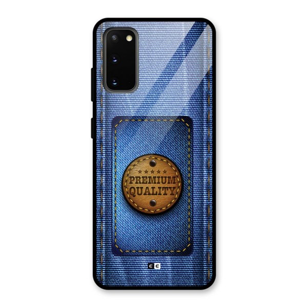 Premium Quality Denim Glass Back Case for Galaxy S20