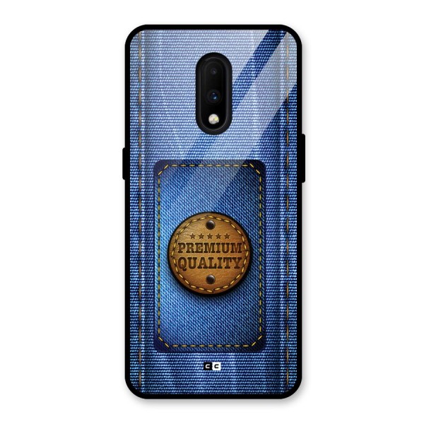 Premium Quality Denim Glass Back Case for OnePlus 7