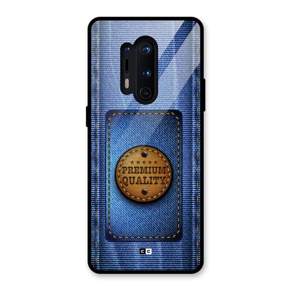 Premium Quality Denim Glass Back Case for OnePlus 8 Pro