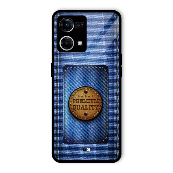 Premium Quality Denim Glass Back Case for Oppo F21 Pro 4G