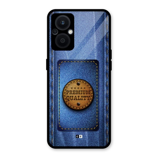 Premium Quality Denim Glass Back Case for Oppo F21s Pro 5G