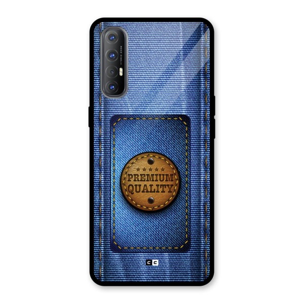 Premium Quality Denim Glass Back Case for Oppo Reno3 Pro