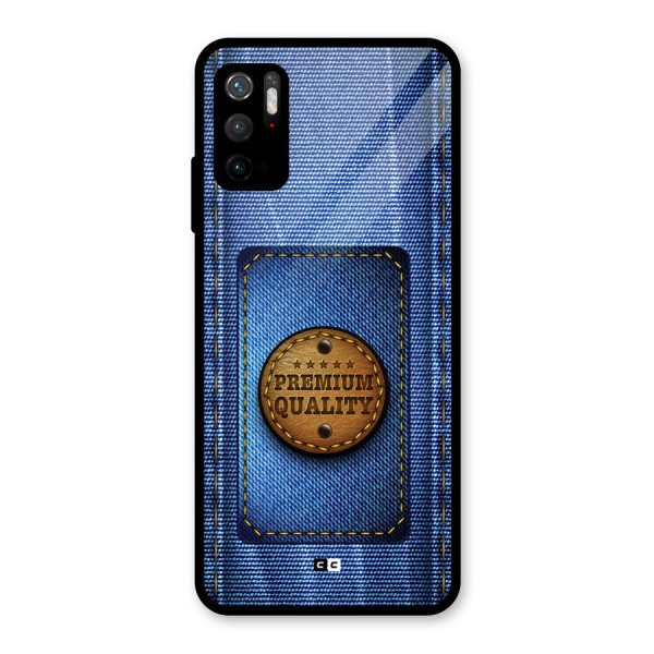 Premium Quality Denim Glass Back Case for Poco M3 Pro 5G